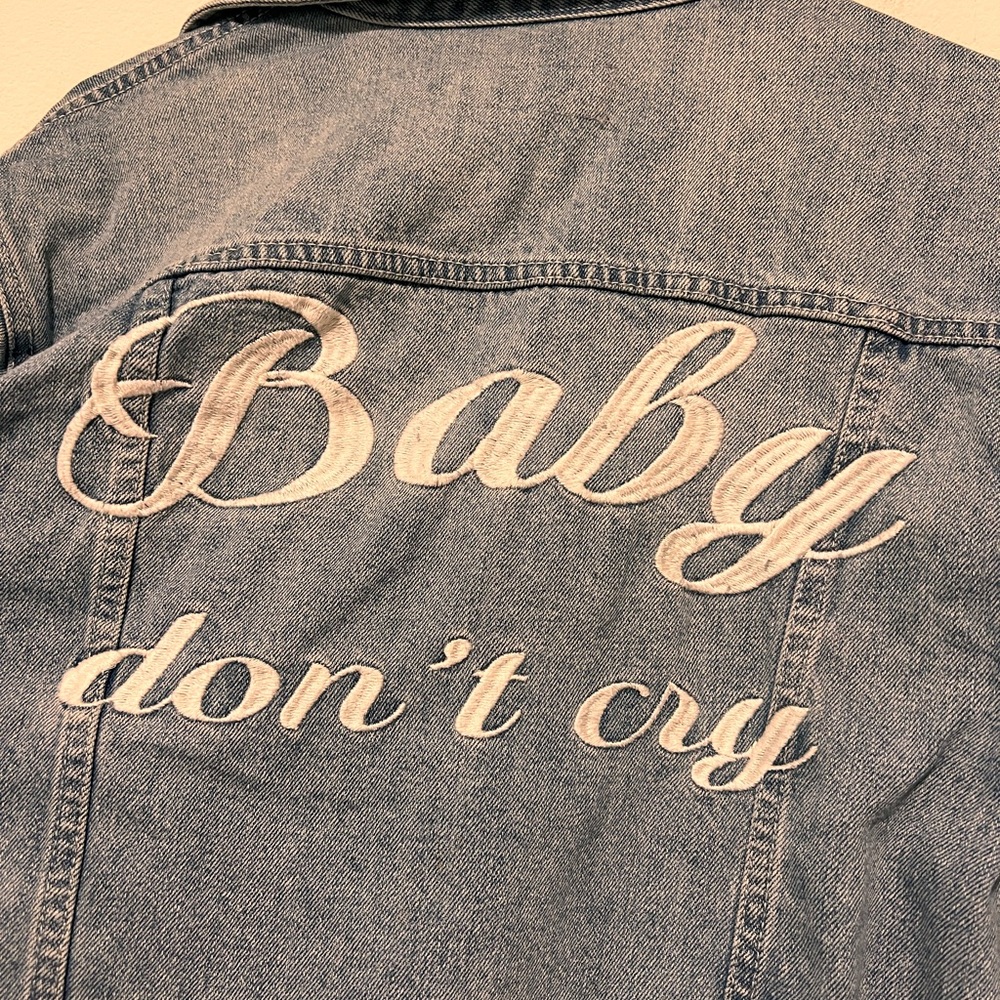 Denim Jacket with Embroidered Back - Picture 6 of 16